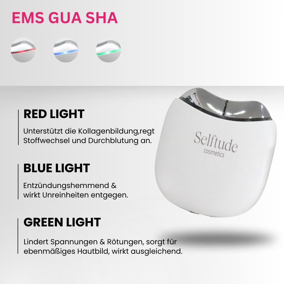Selftude®  EMS Gua Sha Pro™ Kollagen Tool + Gratis Anti Aging Effekt Serum mit Hyaluron