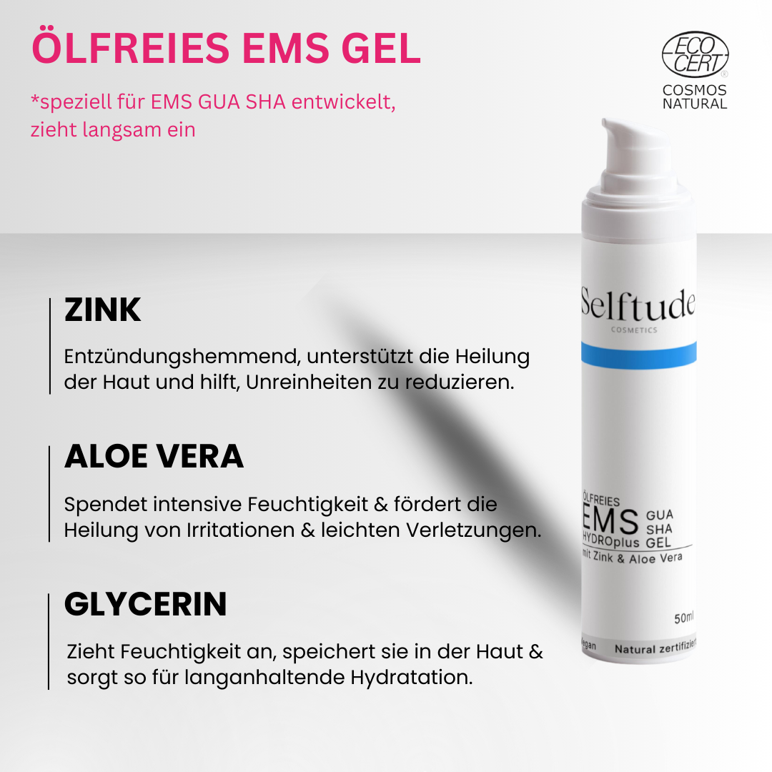 Selftude® EMS Gua Sha Pro™ TRIO - EMS GEL + Gratis Anti Aging Effect Serum mit Hyaluron